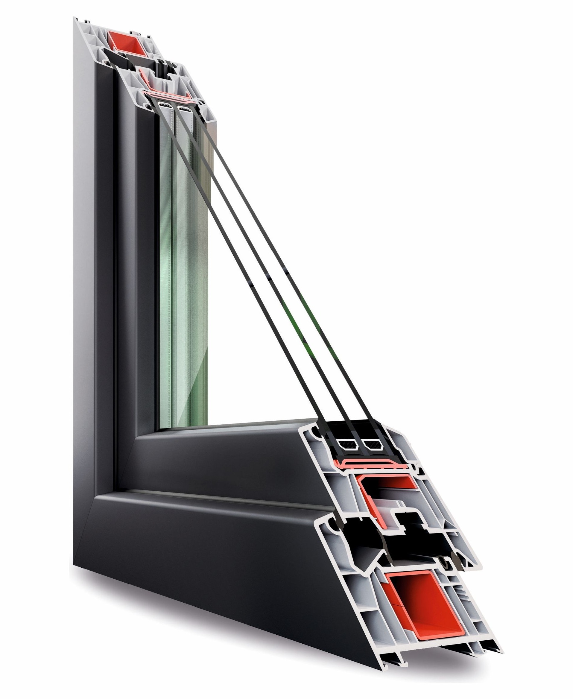Veka Softline 76 MD — pohled zepředu